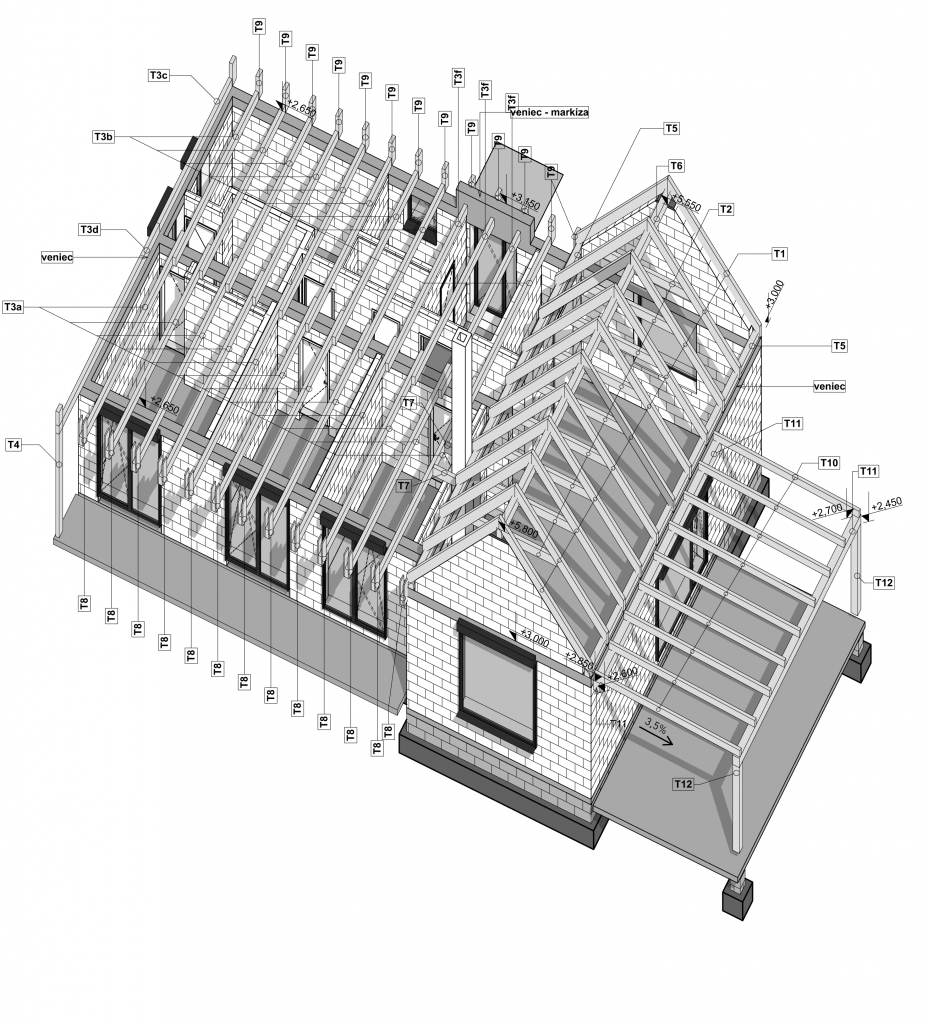 model rodinného domu v 3D